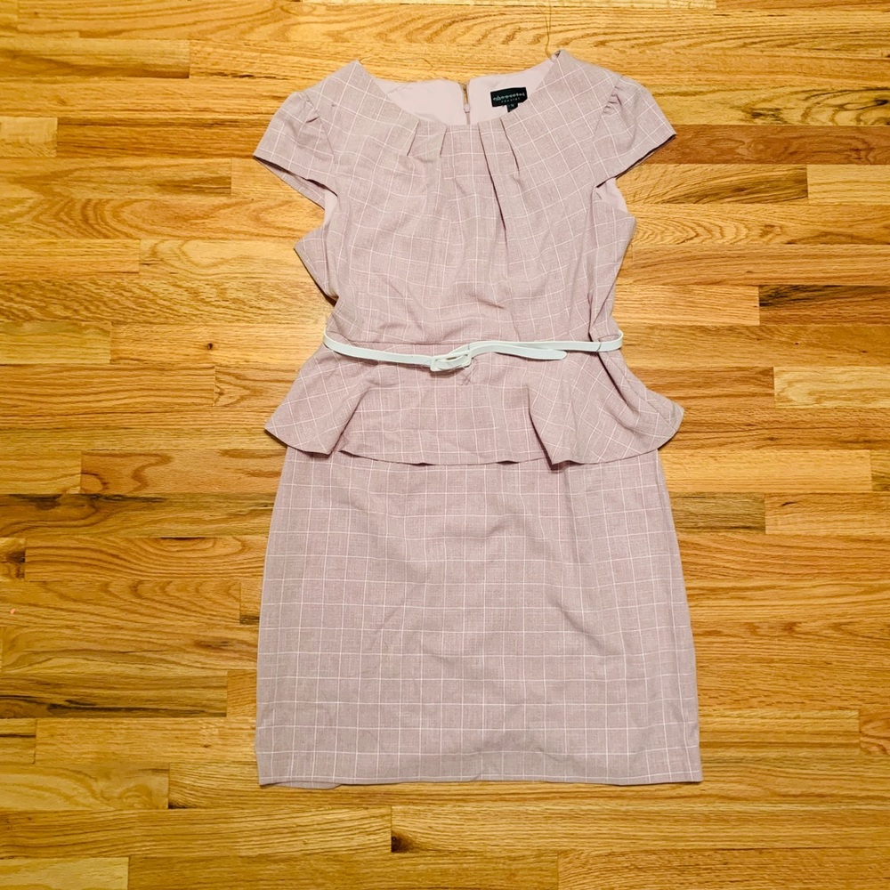 Short Sleeve Work/Business Dress - Pink